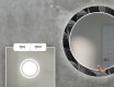 Moderne okrúhle ozdobné zrkadlo LED do obývačky - Dandelion #4