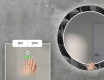 Moderne okrúhle ozdobné zrkadlo LED do obývačky - Dandelion #5