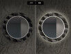 Moderne okrúhle ozdobné zrkadlo LED do obývačky - Dandelion #7