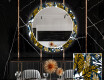 Okrúhle Moderne ozdobné zrkadlo LED do jedáleň - Colorful Leaves