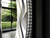 Okrúhle dekoratívne zrkadlo s LED podsvietením do predsiene - Waves #11