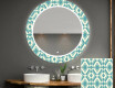 Okrúhle moderne dekoratívne zrkadlo LED do kupelne - Abstract Seamless