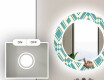 Okrúhle moderne dekoratívne zrkadlo LED do kupelne - Abstract Seamless #4
