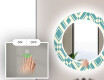 Okrúhle dekoratívne zrkadlo s LED podsvietením do kúpeľne - Abstract Seamless #5