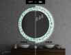 Okrúhle moderne dekoratívne zrkadlo LED do kupelne - Abstract Seamless #7