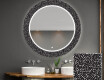 Okrúhle dekoratívne zrkadlo s LED podsvietením do kúpeľne - Dotts #1