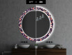 Okrúhle dekoratívne zrkadlo s LED podsvietením do kúpeľne - Elegant Flowers #7