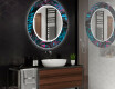 Okrúhle dekoratívne zrkadlo s LED podsvietením do kúpeľne - Fluo Tropic #2