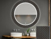 Okrúhle dekoratívne zrkadlo s LED podsvietením do kúpeľne - Golden Lines #1