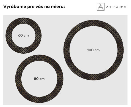 Okrúhle moderne dekoratívne zrkadlo LED do kupelne - Golden Lines #2