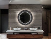 Okrúhle dekoratívne zrkadlo s LED podsvietením do kúpeľne - Gothic #12