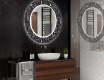 Okrúhle dekoratívne zrkadlo s LED podsvietením do kúpeľne - Gothic #2