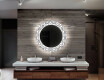 Okrúhle dekoratívne zrkadlo s LED podsvietením do kúpeľne - Industrial #12
