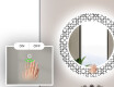 Okrúhle dekoratívne zrkadlo s LED podsvietením do kúpeľne - Industrial #5