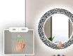 Okrúhle dekoratívne zrkadlo s LED podsvietením do kúpeľne - Letters #5