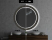 Okrúhle dekoratívne zrkadlo s LED podsvietením do kúpeľne - Microcircuit #7