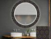 Okrúhle dekoratívne zrkadlo s LED podsvietením do kúpeľne - Ornament #1