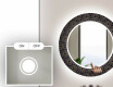 Okrúhle moderne dekoratívne zrkadlo LED do kupelne - Ornament #4