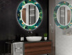 Okrúhle dekoratívne zrkadlo s LED podsvietením do kúpeľne - Tropical #2