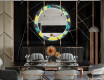 Okrúhle Moderne ozdobné zrkadlo LED do jedáleň - Abstract Geometric #12
