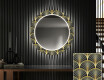 Okrúhle ozdobne podsvietene nástenne zrkadlo do chodby - Art Deco #1