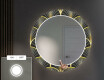 Okrúhle ozdobne podsvietene nástenne zrkadlo do chodby - Art Deco #4