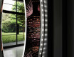 Okrúhle dekoratívne zrkadlo s LED podsvietením do obývacej izby - Dandelion #11
