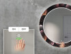 Moderne okrúhle ozdobné zrkadlo LED do obývačky - Dandelion #5