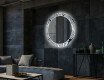 Okrúhle dekoratívne zrkadlo s LED podsvietením do obývacej izby - Black and white jungle #2