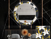 Okrúhle Moderne ozdobné zrkadlo LED do jedáleň - Bells Flowers