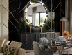 Okrúhle Moderne ozdobné zrkadlo LED do jedáleň - Bells Flowers #2