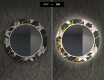 Okrúhle Moderne ozdobné zrkadlo LED do jedáleň - Bells Flowers #7
