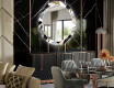 Okrúhle dekoratívne zrkadlo s LED podsvietením do jedálne - Marble Pattern #2