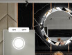 Ozdobne podsvietene okrúhle zrkadlo do jedáleň - Marble Pattern #4