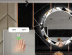 Okrúhle dekoratívne zrkadlo s LED podsvietením do jedálne - Marble Pattern #5
