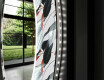 Okrúhle dekoratívne zrkadlo s LED podsvietením do obývacej izby - Leaves #11