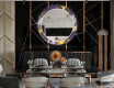 Okrúhle Moderne ozdobné zrkadlo LED do jedáleň - Round Stamp #12