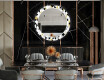 Okrúhle dekoratívne zrkadlo s LED podsvietením do jedálne - Geometric Patterns #12