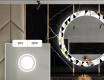 Okrúhle dekoratívne zrkadlo s LED podsvietením do jedálne - Geometric Patterns #4
