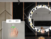 Okrúhle Moderne ozdobné zrkadlo LED do jedáleň - Geometric Patterns #5