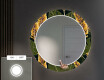 Okrúhle ozdobne podsvietene nástenne zrkadlo do chodby - Botanical Flowers #4