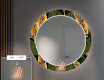Okrúhle ozdobne podsvietene nástenne zrkadlo do chodby - Botanical Flowers #5
