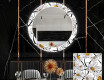 Okrúhle dekoratívne zrkadlo s LED podsvietením do jedálne - Chamomile #1