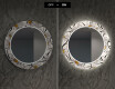 Okrúhle dekoratívne zrkadlo s LED podsvietením do jedálne - Chamomile #7