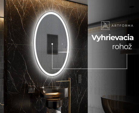 Oválne zrkadla LED do kupelne - Vertikálne L227 #8