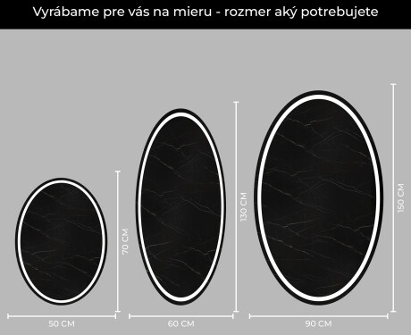 Oválne zrkadla LED do kupelne - Vertikálne L228 #4