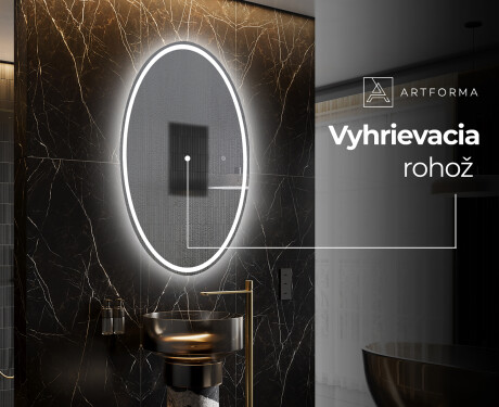 Oválne zrkadla LED do kupelne - Vertikálne L228 #8