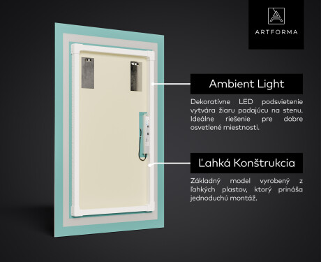 Vertikálne Zrkadlo s LED podsvietením L12 #3