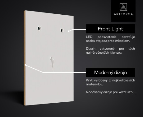 Moderne zrkadla do predsiene s LED L12 #6