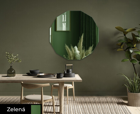 Okrúhle moderne ozdobne zrkadlo na stenu L176 #1